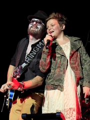 Dave Stewart and daughter Kaya Stewart at the Verizon Wireless Amphitheater in Alpharetta, GA