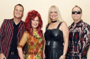 (l-r) Keith Strickland, Kate Pierson, Cindy Wilson and Fred Schneider