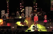 (l-r) Keith Strickland, Cindy Wilson, Fred Schneider and Kate Pierson