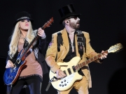 Orianthi and Dave Stewart at the Verizon Wireless Amphitheater in Alpharetta, GA