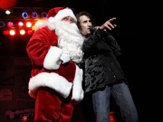 Richard Sterban and Santa